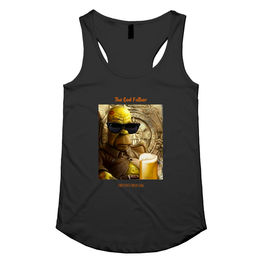 GOD FATHER Womens Racerback Singlet